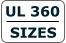 UL 360  SIZES