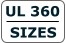 UL 360  SIZES